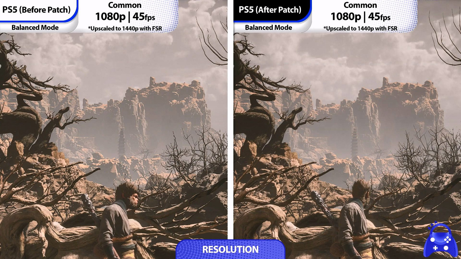 《黑神話》PS5更新前後對比:畫面表現進一步提升! 《黑神話》PS5更新前後對比:畫面表現進一步提升!