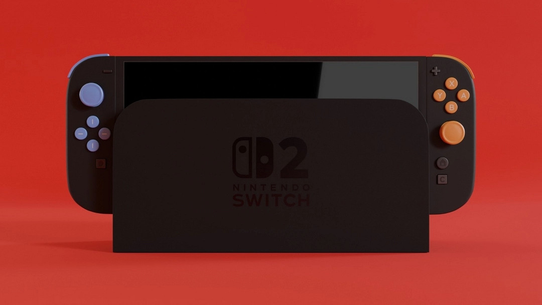 最新飯製任天堂Switch 2概念渲染圖 搖桿藍黃配色 最新飯製任天堂Switch 2概念渲染圖 搖桿藍黃配色