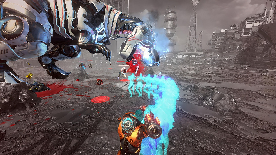 電馭叛客背景邪典風格第三人稱動作射擊遊戲《賽博城》現已正式發售