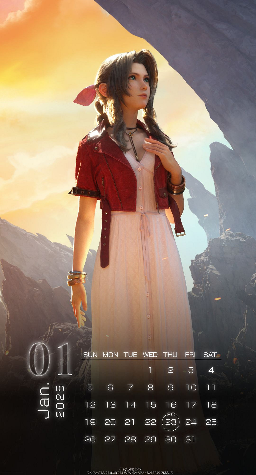 《FF7：重生》日曆壁紙 蒂法/愛麗絲/薩菲羅斯隨便選