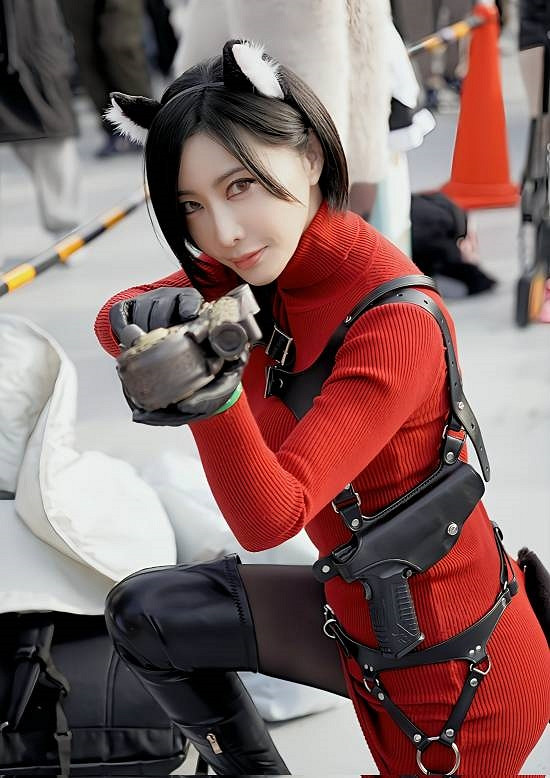 國外辣妹COS《惡靈古堡》王阿姨 貓耳造型有點可愛！