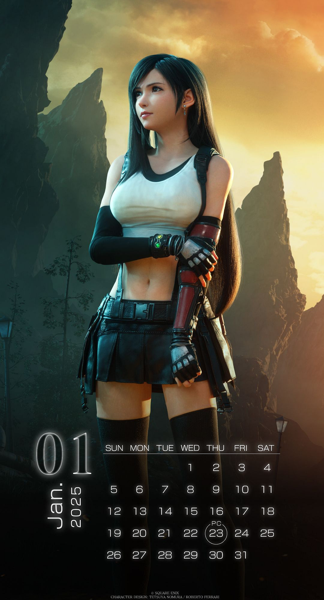 《FF7：重生》日曆壁紙 蒂法/愛麗絲/薩菲羅斯隨便選