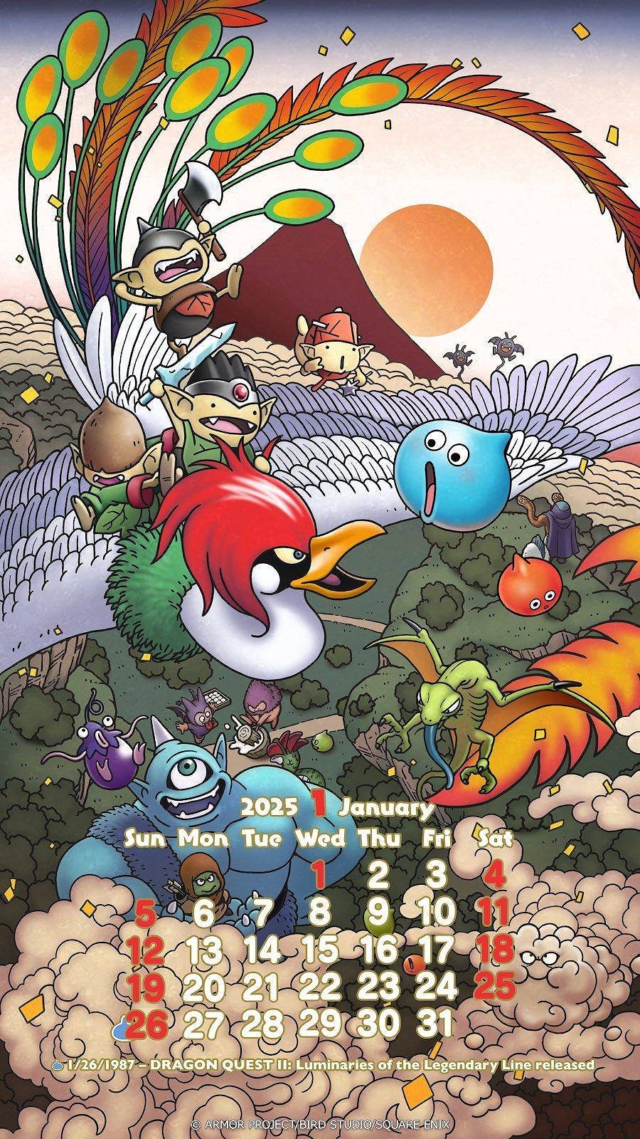 《勇者鬥惡龍》系列1月日曆公布！2代將迎周年紀念日