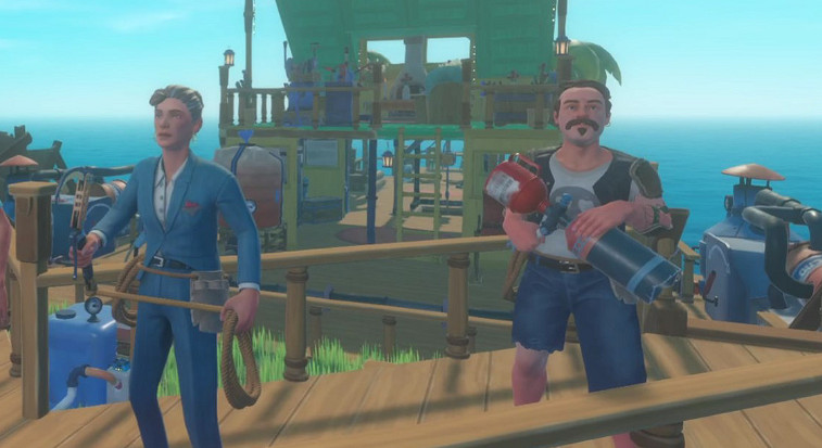 《木筏求生》登上輪船島船頂方法