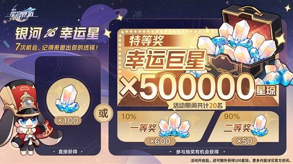 崩壞星穹鐵道銀河幸運星星瓊概率分析 崩壞星穹鐵道銀河幸運星星瓊概率分析