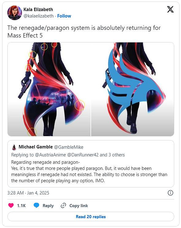 有圖有真相?粉絲猜測道德系統將回歸《質量效應5》 有圖有真相?粉絲猜測道德系統將回歸《質量效應5》