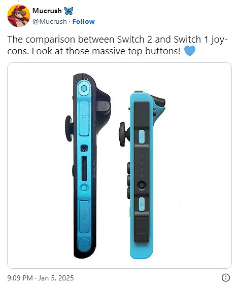 Switch 2手把照片泄露！確認採用磁吸連接 尺寸更大