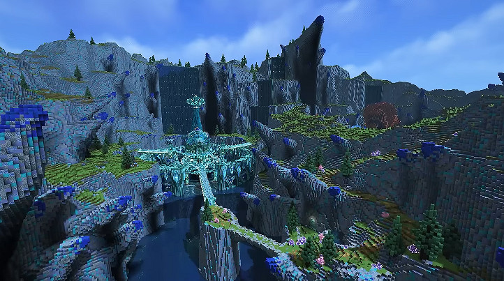 當個創世神麥塊大神超還原《曠野之息》海拉魯大陸 他還免費！