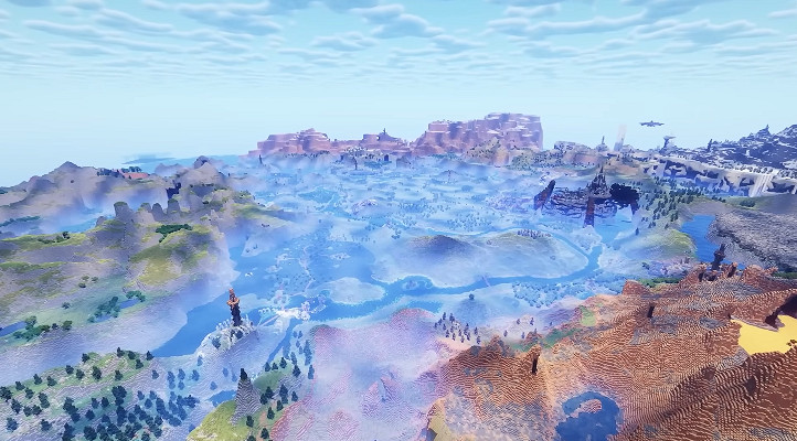 當個創世神麥塊大神超還原《曠野之息》海拉魯大陸 他還免費！