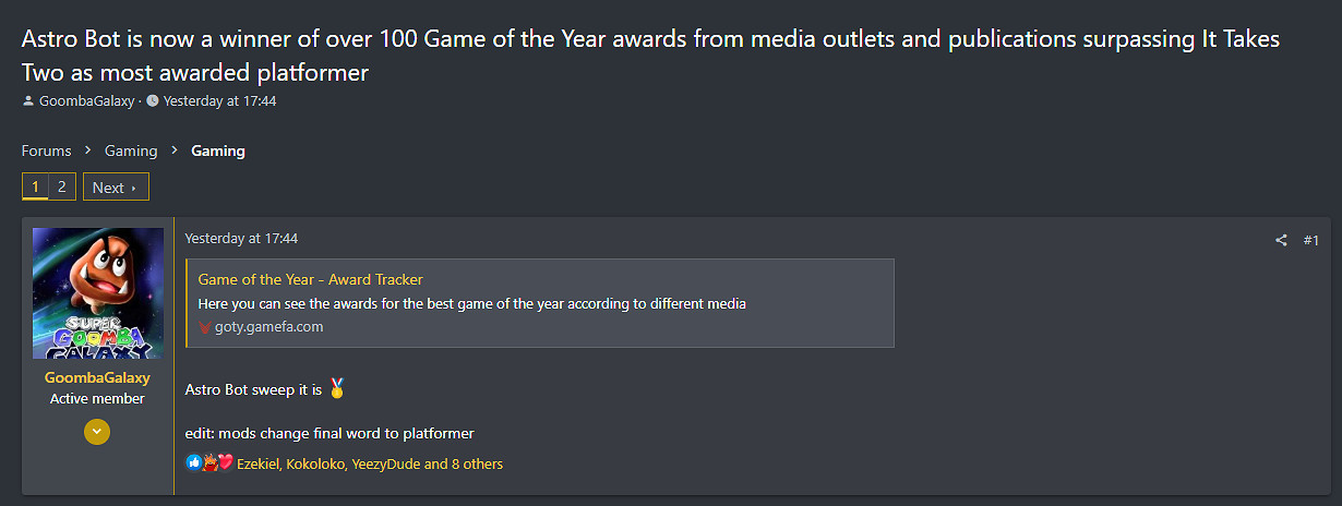 《小機器人》成為獲獎最多的平台遊戲:超越雙人成行! 《小機器人》成為獲獎最多的平台遊戲:超越雙人成行!