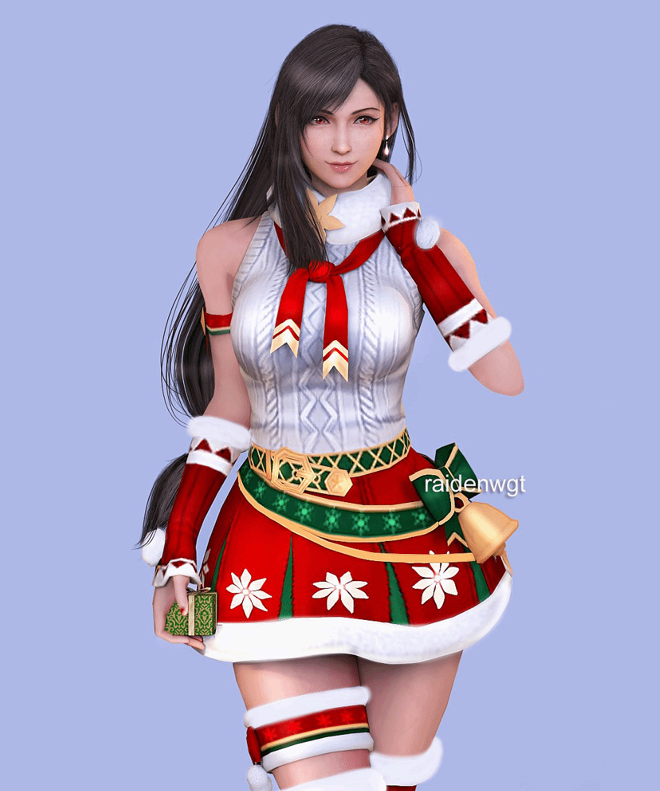 《最終幻想7》蒂法3D圖匯總：粉色皮衣盡顯完美身材！