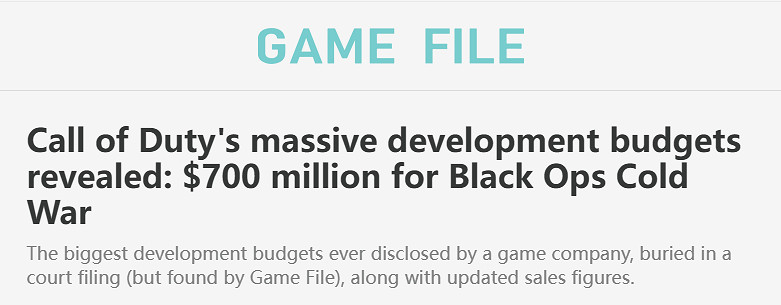 決勝時刻開發預算曝光:《決勝時刻17》耗資7億美元! 決勝時刻開發預算曝光:《決勝時刻17》耗資7億美元!