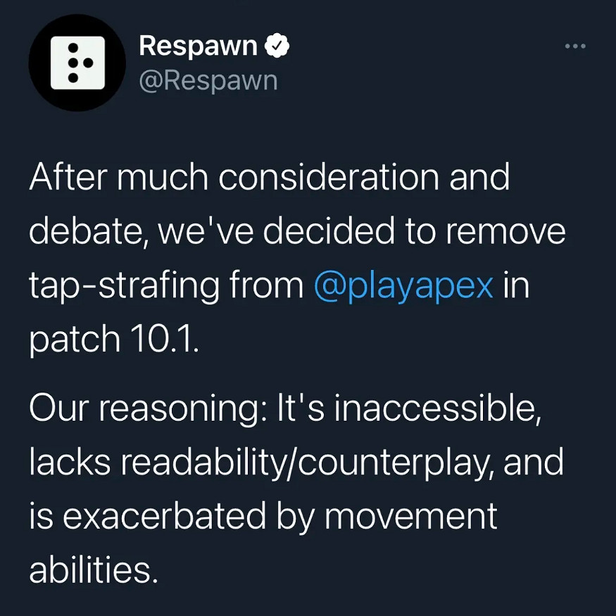 又懸崖勒媽！《Apex》緊急取消「Tap Strafing」改動