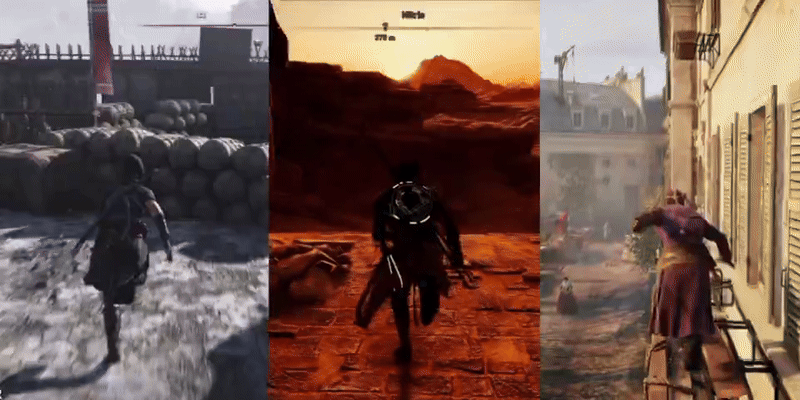 《刺客教條：影》跑酷VS前作 衣服和動作更自然絲滑！