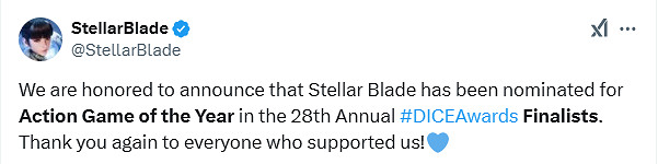 《劍星》入圍DICE年度動作遊戲提名!官方發文祝賀 《劍星》入圍DICE年度動作遊戲提名!官方發文祝賀
