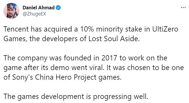 騰訊入股中國大陸研發ACT《失落之魂》開發商 投資200萬 騰訊入股中國大陸研發ACT《失落之魂》開發商 投資200萬