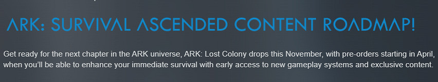《方舟:生存飛升》新DLC將於11月發售!4月開啟預購 《方舟:生存飛升》新DLC將於11月發售!4月開啟預購