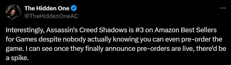 跳票仍熱情不減?《刺客教條:影》登實體暢銷榜第三 跳票仍熱情不減?《刺客教條:影》登實體暢銷榜第三