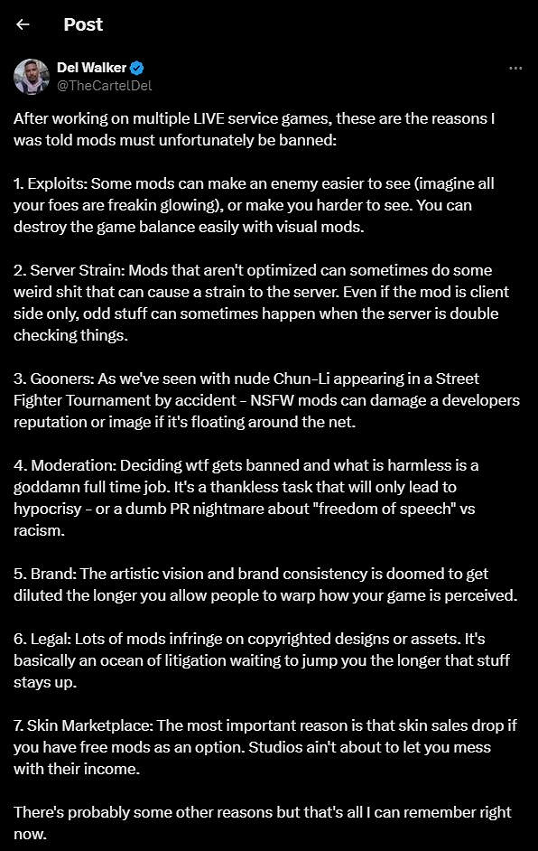 資深開發者解釋為何多人遊戲《漫威爭鋒》禁用MOD? 資深開發者解釋為何多人遊戲《漫威爭鋒》禁用MOD?