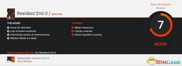 《惡靈古堡0:HD》IGN 6.5分 恐怖但老問題依舊 《惡靈古堡0:HD》IGN 6.5分 恐怖但老問題依舊