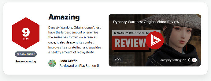 《真三國無雙 起源》媒體評分已出 大部分打出好評