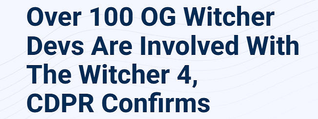 《巫師4》團隊大量原班人馬!CDPR回應玩家品質擔憂 《巫師4》團隊大量原班人馬!CDPR回應玩家品質擔憂