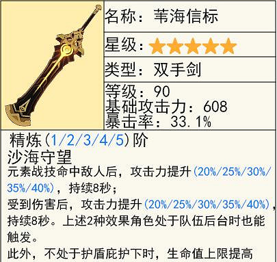 《原神》瑪薇卡武器推薦 《原神》瑪薇卡武器推薦