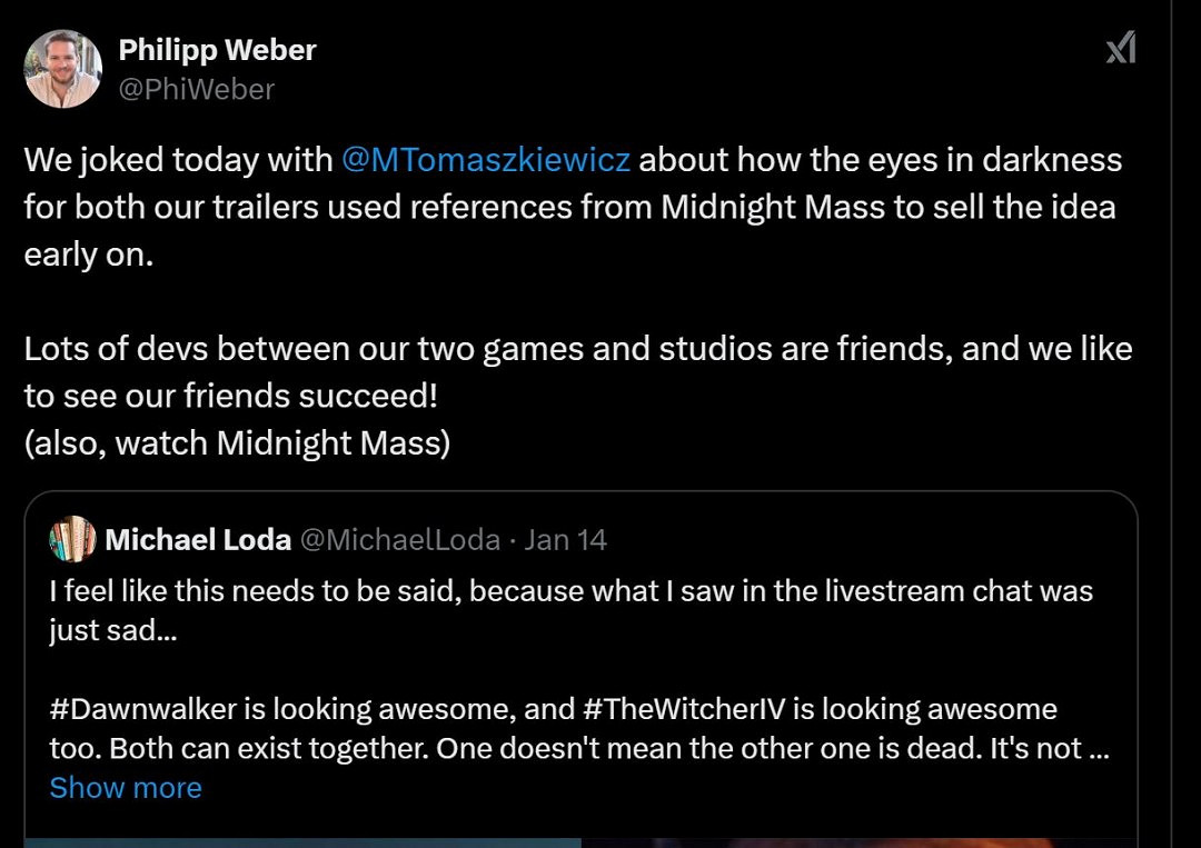 沒必要二選一！CDPR公開支援《黎明行者之血》