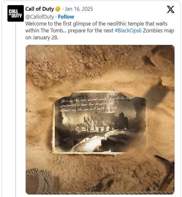 《決勝時刻：黑色行動6》公布喪屍模式新地圖：古墓