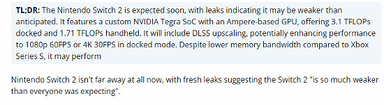 外媒認為Switch 2性能不如預期：只能靠DLSS技術拯救