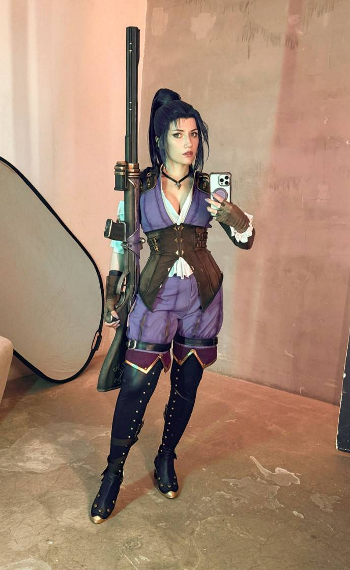 俄妹COS《奧術》內衣版凱瑟琳 成熟禦姐性感誘人