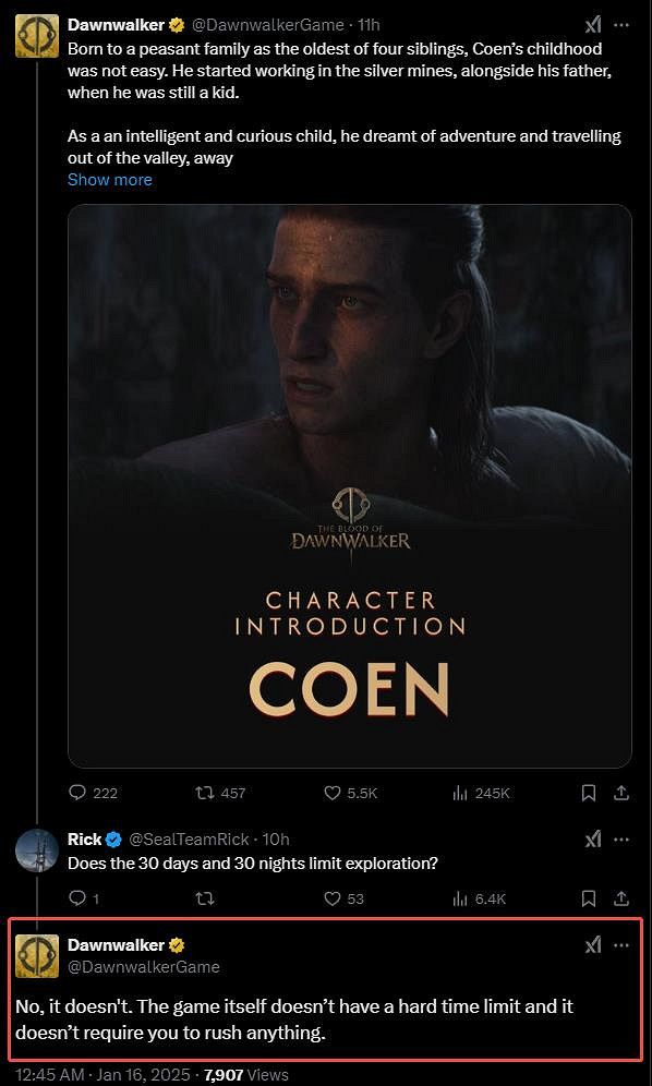 前CDPR開發人員解釋新作《黎明行者之血》的限時系統 玩家無需著急