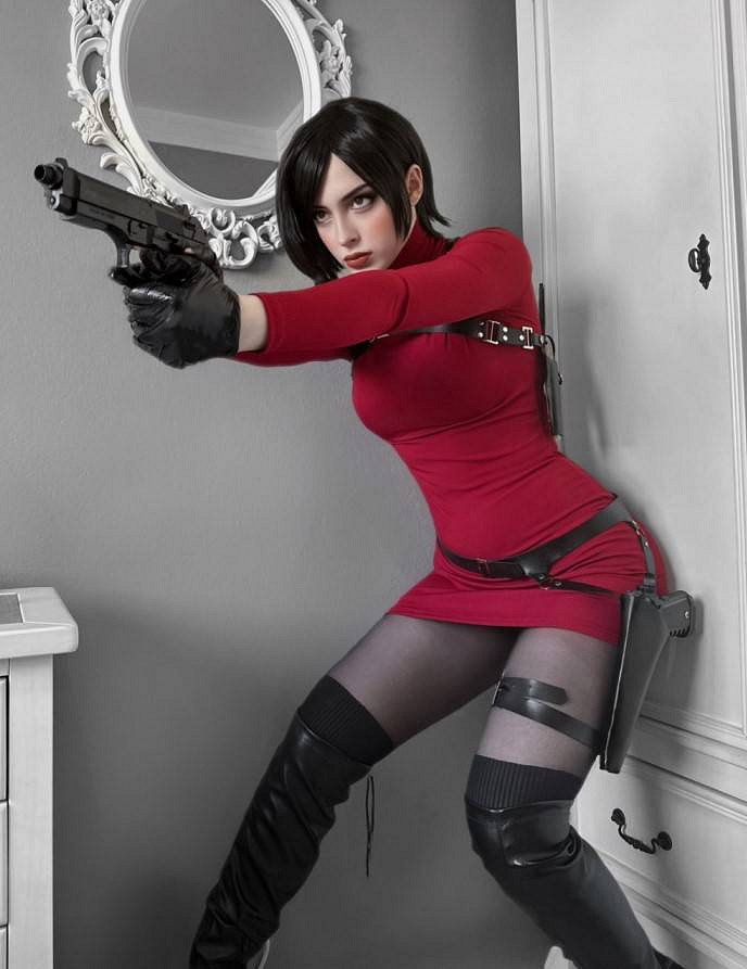 巴西小姐姐COS《生化4》艾達王 前凸後翹身材誘人！