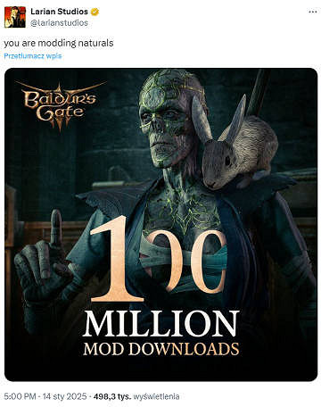 《柏德之門3》Mod製作者將自製遊戲刪減冒險內容