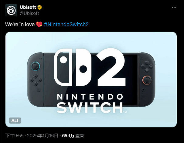任天堂Switch2發布 育碧發文暗示遊戲將來有可能登陸平台 任天堂Switch2發布 育碧發文暗示遊戲將來有可能登陸平台