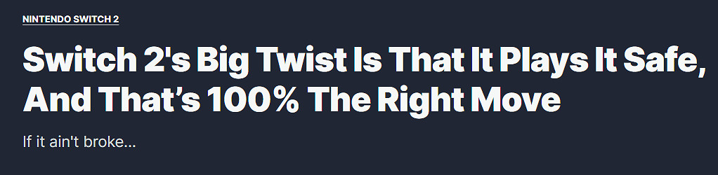 IGN:Switch2穩紮穩打才是最佳策略 保守的恰到好處 IGN:Switch2穩紮穩打才是最佳策略 保守的恰到好處