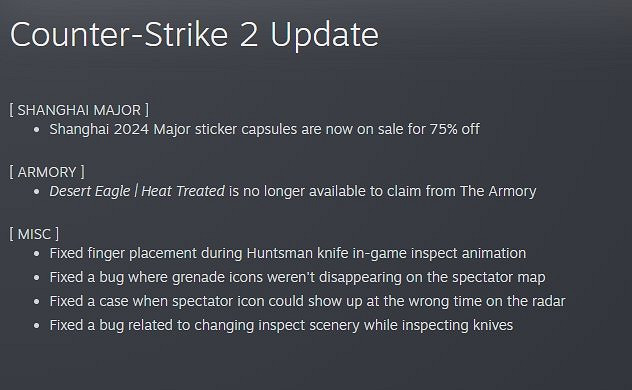 《CS2》2025年1月17日更新日誌