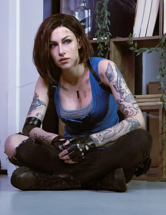 國外小姐姐COS《生化3》吉爾 身材婀娜的冷豔美女！