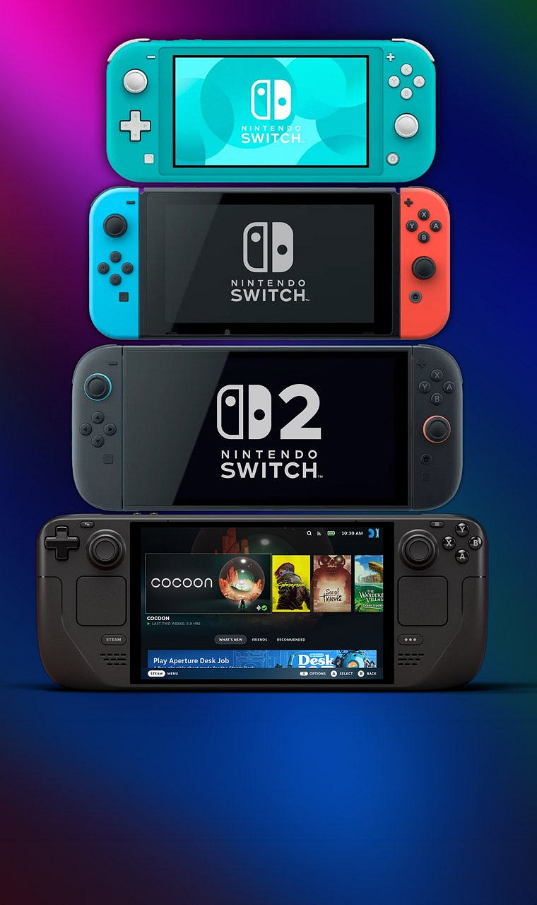 Switch 2螢幕尺寸對比 比Steam Deck OLED還大 Switch 2螢幕尺寸對比 比Steam Deck OLED還大