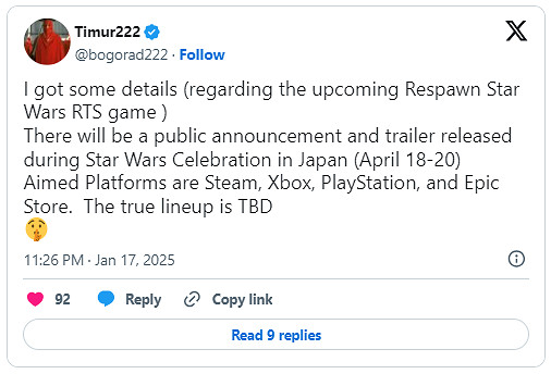 曝全新《星際大戰》策略遊戲 4月公布！或登陸Switch2？