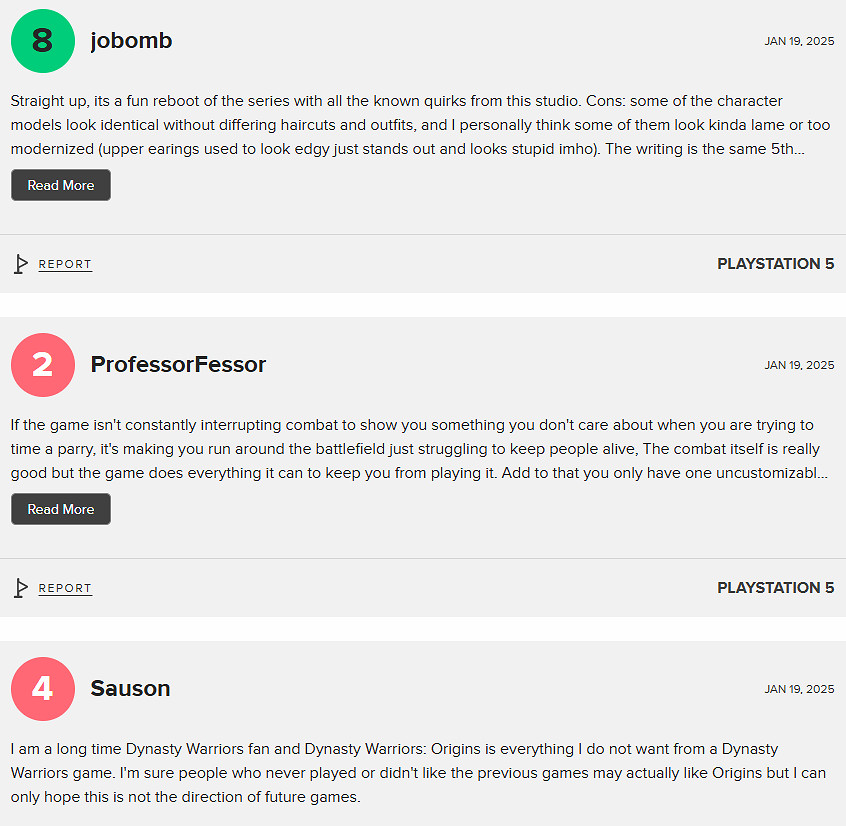 《真三起源》M站玩家評分7.9分：戰鬥出色 劇情太拉！