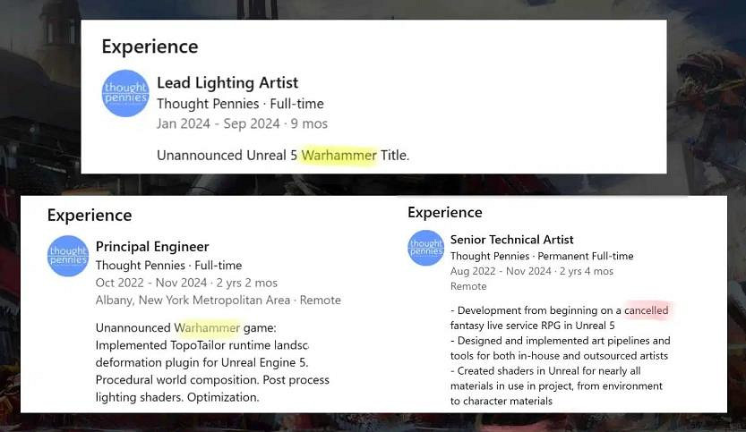 曝一款尚未公布的虛幻引擎5《戰鎚》RPG新作已被取消
