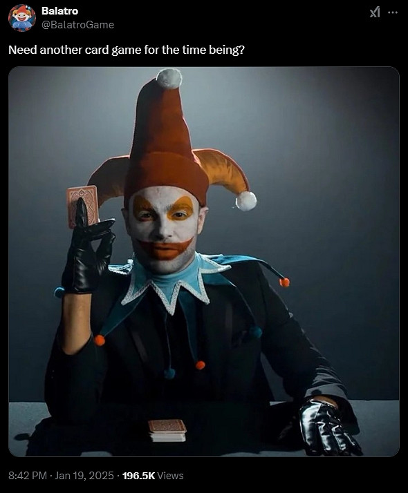 要出《小醜牌2》了?官推問大家是否需要其他紙牌遊戲 要出《小醜牌2》了?官推問大家是否需要其他紙牌遊戲