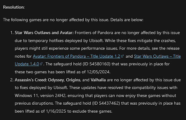育碧多款遊戲在Win11 24H2更新後崩潰 問題已獲修復