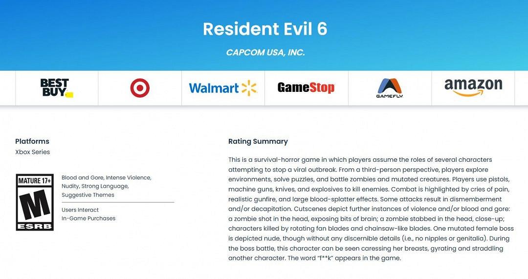 《惡靈古堡6》將復刻登陸Xbox Series和PS5平台 《惡靈古堡6》將復刻登陸Xbox Series和PS5平台