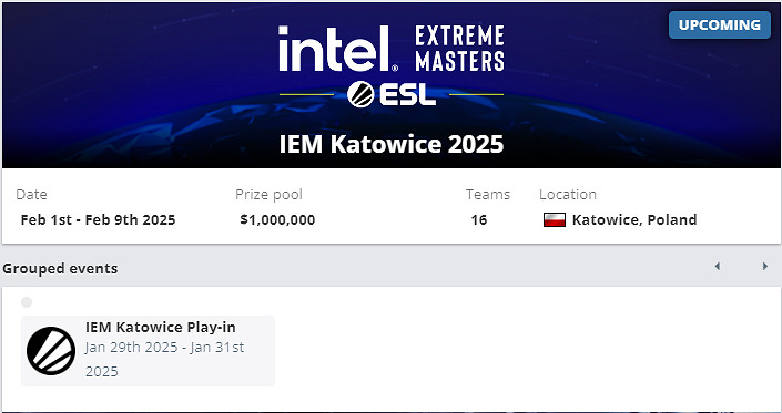 《CS2》IEM卡托維茲2025比賽時間介紹