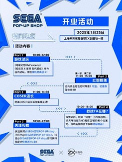 世嘉首個中國快閃店來襲 1月25日登陸上海百聯ZX創趣場