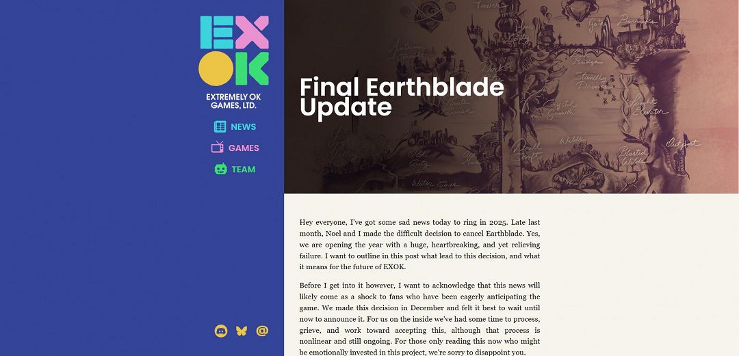 《蔚藍》開發團隊內部出現分歧 新作《大地之刃》宣布取消開發 《蔚藍》開發團隊內部出現分歧 新作《大地之刃》宣布取消開發