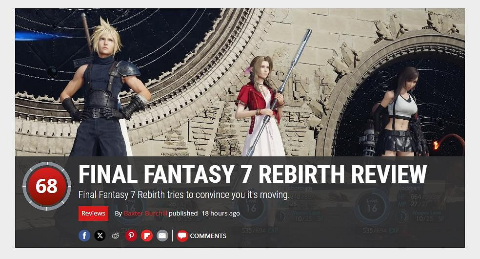 《FF7重生》PC版媒體評分現已公布 M站均分高達90 《FF7重生》PC版媒體評分現已公布 M站均分高達90