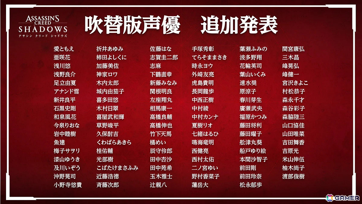 《刺客教條:影》織田信長配音幕後公開!3月發售 《刺客教條:影》織田信長配音幕後公開!3月發售